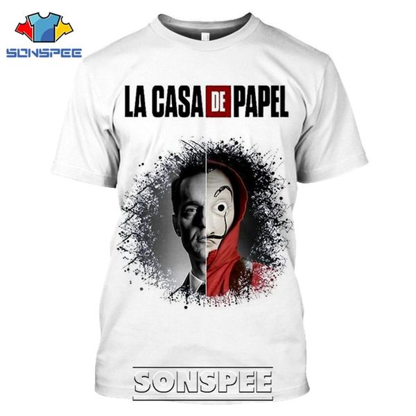 

la casa de papel tv series 3d print shirts hippie humor plus size men clothing