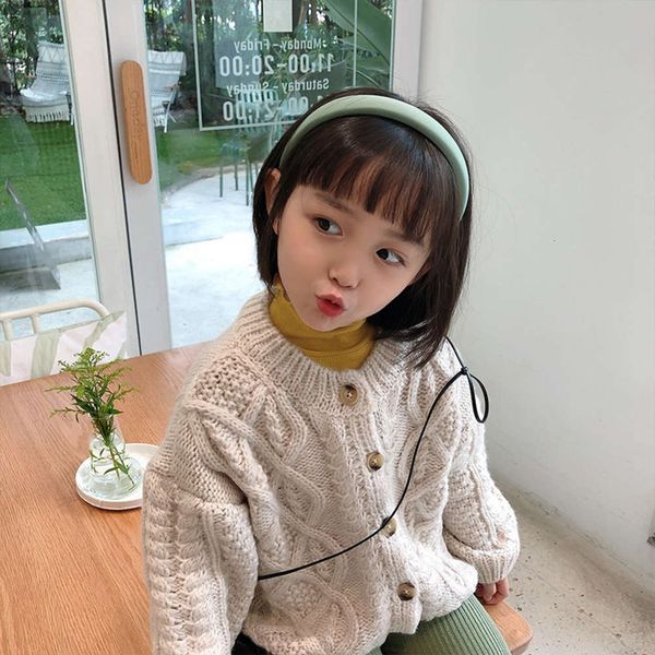 

autumn and 2020 cardigan winter sweater new baby pure color foreign sle children's t-shirt round neck fashionable coat fj5y, Blue