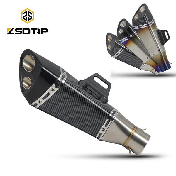

zsdtrp universal 51mm motorcycle muffler exhaust for fz1 r6 r15 r3 zx6r zx10r zzr400 z750 z800 er6n er6r