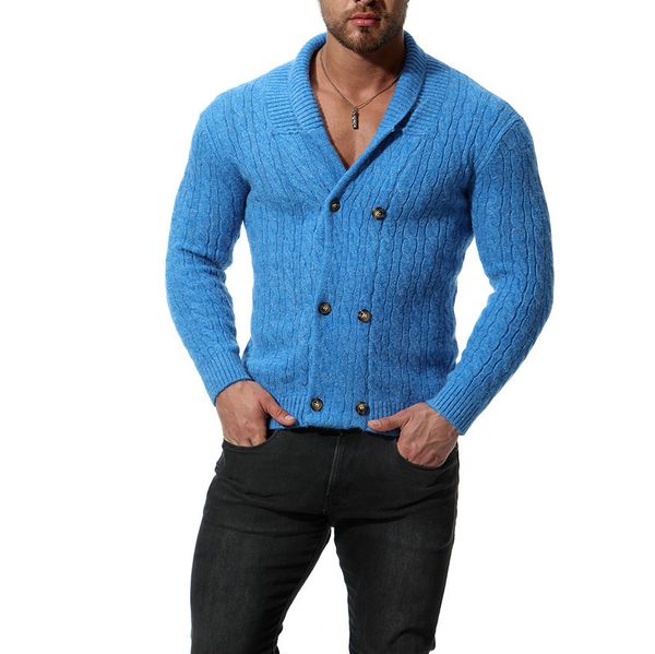 

solid new men casual sweater autumn winter warm men clothes 201021, White;black