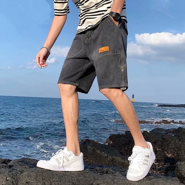 

джинсы мужские шорты летние корейский трендовые ины сыпучие твердые шорты и брюки и брюки цвета брюки летние мальчиков случайные капри fn4su, Blue