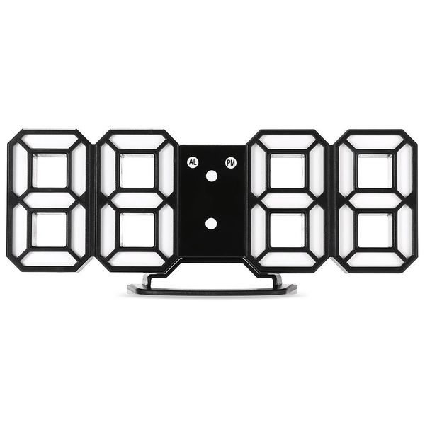 

new 1pcs 3d modern wall clock digital led table desk night wall clock alarm watch 24 or 12 hour dis jllawh lucky2005