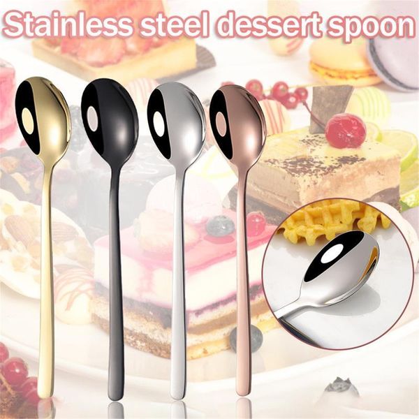 

rice spoons with long handle stainless steel 8pcs for cocktail stirring coffee spoon ice cream spoon kitchen accessories1