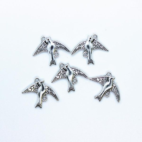 

10 pcs retro swallow alloy pendants manual diy jewelry connector accessories craft for earring bracelet making finding1, Bronze;silver