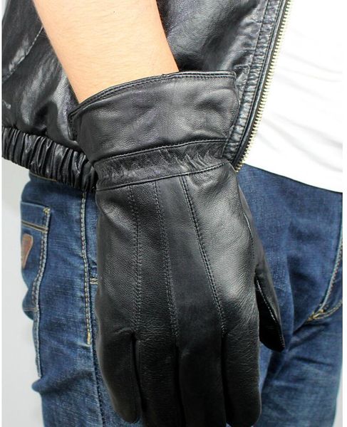 

men winter fur plush classic leather softs cool army elastic warm drive motorcycle business outdoor riding gloves wholesale, Blue;gray