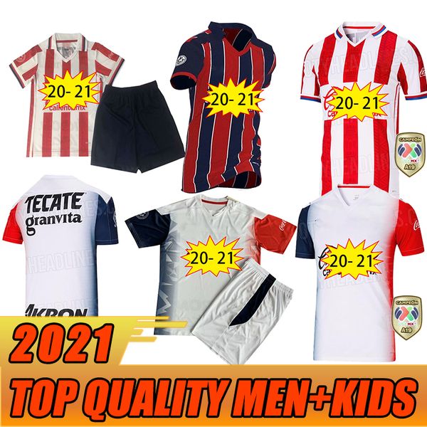 

20 21 chivas de guadalajara soccer jerseys a. pulido lopez home red white away 3rd football shirt camisetas de fútbol short sleeve uniforms, Black;yellow