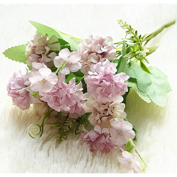 

9 heads hydrangea artificial flowers ball bunch fake flowers silk diy home decor faux flowers wedding decoration table bouquet f wmtspb