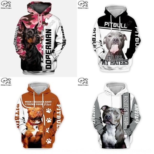 

ckbrv large dog hooded men's size digital printing cartoon 3d cartoon dog sweater men's sweater atxlf, Black