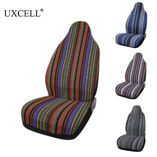 

uxcell 13color baja bucket front seat cover universal stripe colorful saddle blanket seat covers protectors for car truck & suv1