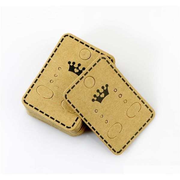 

200pcs/lot wholesale fashion jewelry ear studs packaging display tag thick kraft paper earring card&tags 4.5*3.2cm jewelry display m4vhd
