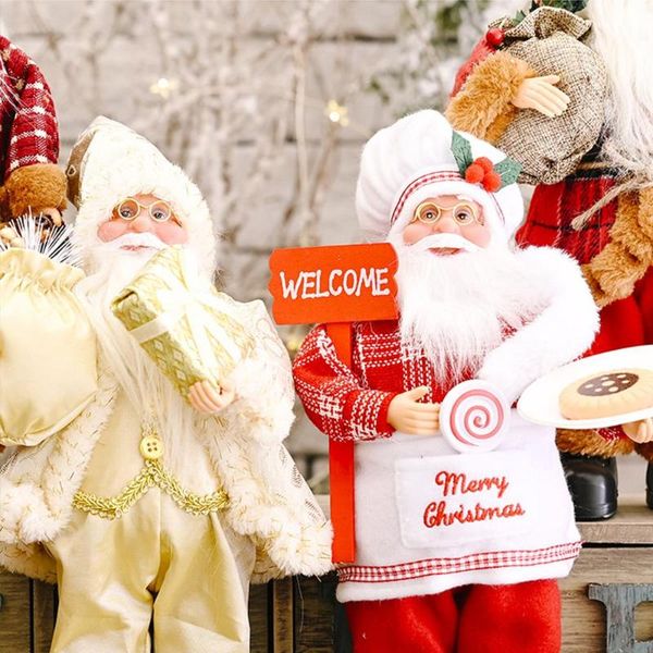 

creative santa claus christmas ornament christmas pendant kids gift home decor toy door cartoon felt cloth xmas decoration