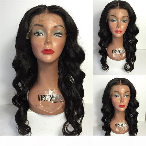 

8a tools full кружевные парики перуанские волосы волосы волна кружева передний парик 10 '' - 26 '' полный кружевные волосы для волос для чер, Black;brown