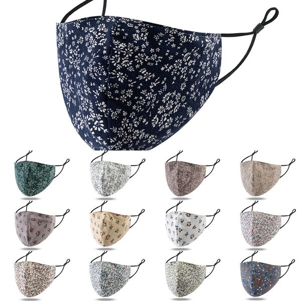 

dhl shipping floral printed mask dustproof breathable washable fashion face masks outdoor cycling running hiking mouth c o9zem, Black