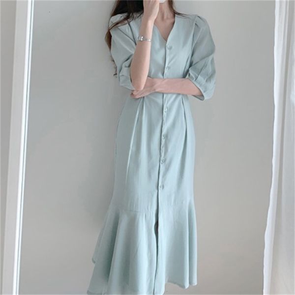 

2021 new will see casual, solid women with single-sleeve breasted casual boho fishtail party dressed in dresses ocvg, Black;gray