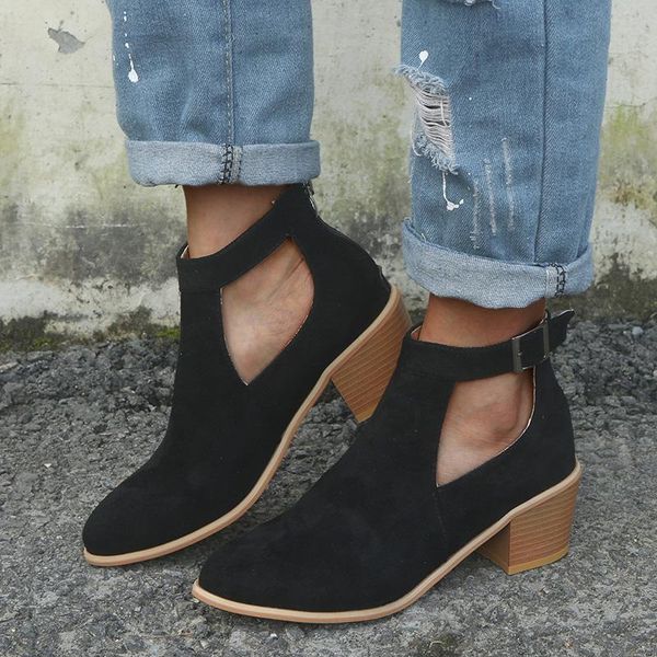 

women high heel sandals summer roman sandalias woman faux suede casual shoes ladies zipper peep toe footwear size 35-43 j167, Black