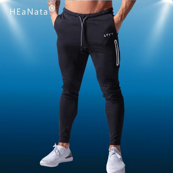 

new sport pants men running pants with zipper pockets training joggings men soccer fitness bodybuilding, Black;blue
