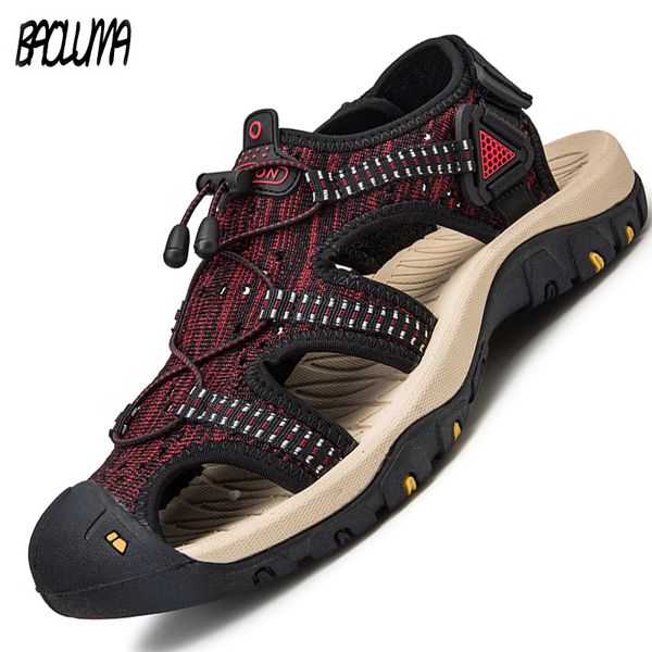 

classic men's sandals summer shoes casual outdoor gladiator sandals beach men shoes beach soft bottom men shoes beach sandals t200420, Black