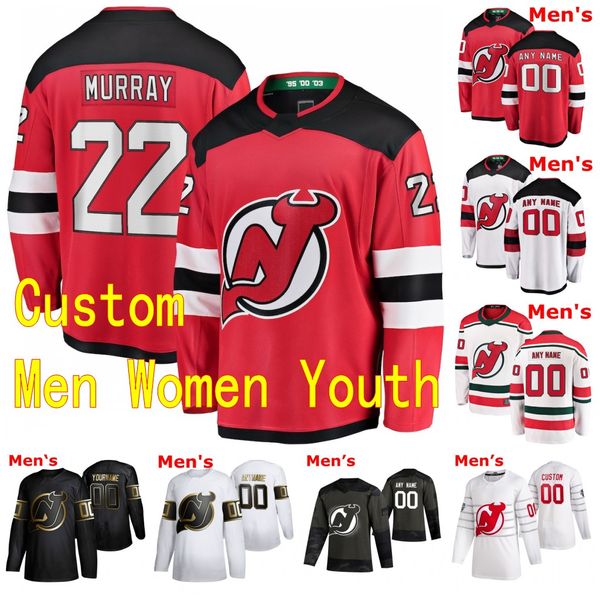 

2020 2021 new jersey devils hockey jersey 50 corey crawford wedgewood 11 andreas johnsson 22 ryan murray men women youth custom stitched, Black;red