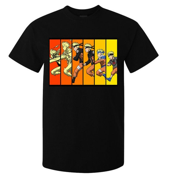 

жизнь узумаки наруто аниме манга арт мужские (женщина в наличии) футболка черный высокого качества tee shirt спорта толстовка с капюшоном то