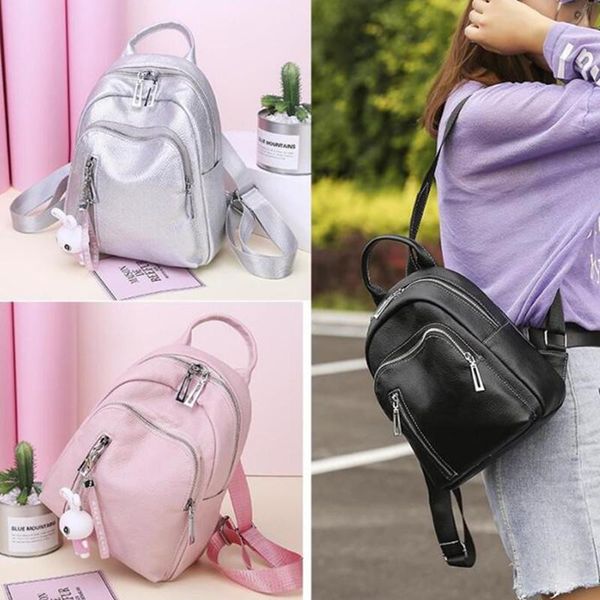 

2020 new backpack female small backpack soft leather bag pu women bag women mini