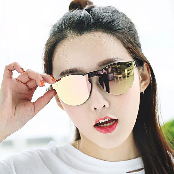 

sunglasses jaxin fashion round women trend brand design wild sun glasses ms coated goggles oculos uv400 lentes de sol mujer, White;black
