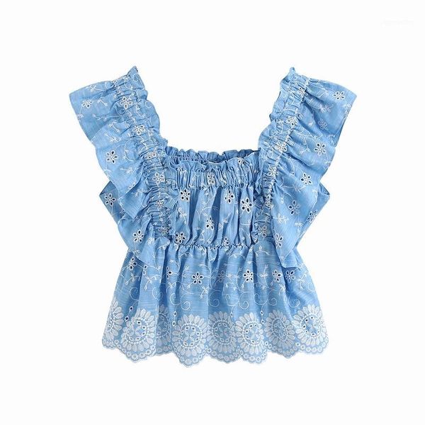 

women's blouses & shirts chic women blouse summer 2021 fashion hollow out embroidery shirt modern lady pullover 1, White