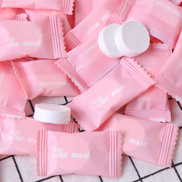 

10pcs compressed tray masks packed diy mask paper natural face skin care make-up beauty tools