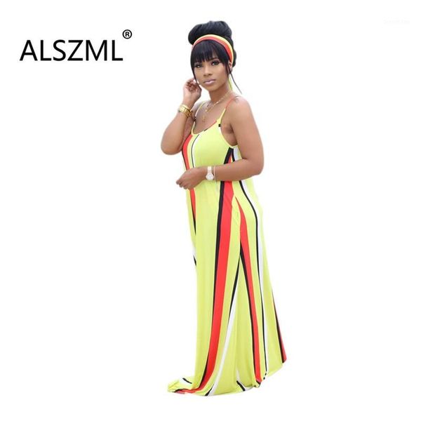 

2020 summer sling stripe u neck women dress backless long dress beach style lady fashion women1, Black;gray