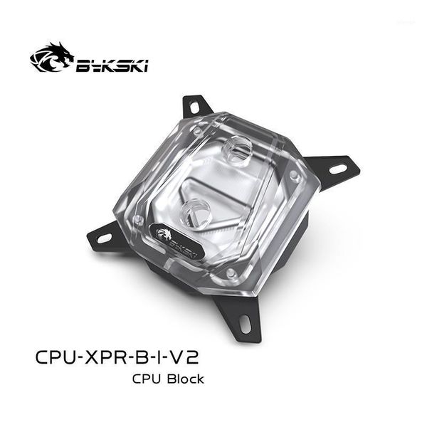 

bykski cpu-xpr-b-i-v2 cpu water block 5v 3pin for intel lga1150 1151 1155 1156 2011 x99 transparent support gnd water cooling1