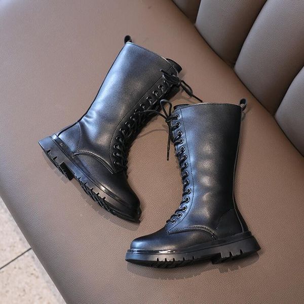 

осень зима лакированной кожи дети мартин сапоги мальчики девочки водонепроницаемые сапоги детская обувь теплый плюшевые снега сапоги малышей, Black