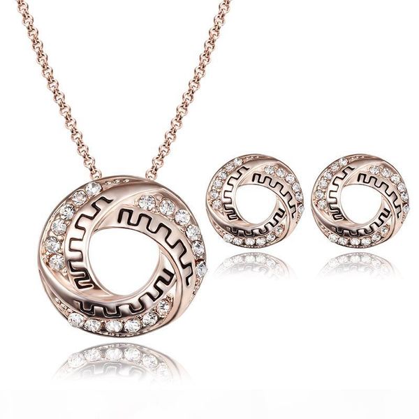 

2016 summer new european and american fashion necklace earrings two - piece jewelry bride banquet jewelry sets, Silver