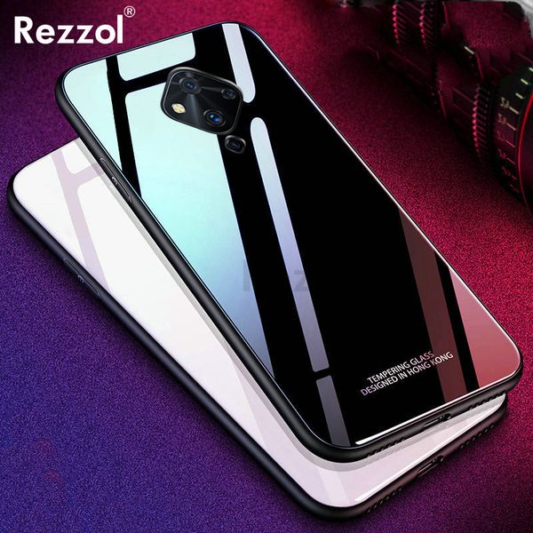 

tempered glass hard back cover for vivo pro v17 neo phone case silicone frame fundas