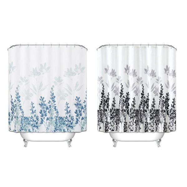 

4pcs / set печати душевой занавес ванны занавес водонепроницаемый полиэстер