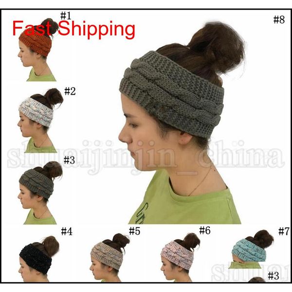 

knitted headband 14 colors colorful confetti winter warm cable knit earflaps cap hair band twist headbands qyllwc bdehome, Silver