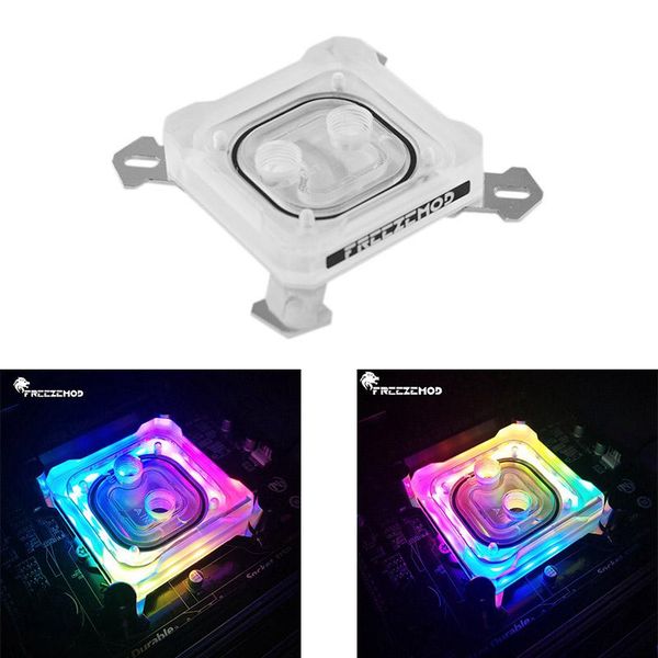 

emod pk5e computer cpu water cooling block for lga 1151 115x 2011 5v 3pin rgb light copper base plate