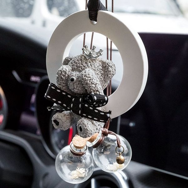 

car carrying cute perfume ornament interior net red pendant ins teddy bear rear view mirror aromatherapy jewelry female pendant