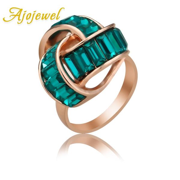 

size 7 8 9 red/blue zircon ring women luxury jewelry brand anel, Golden;silver