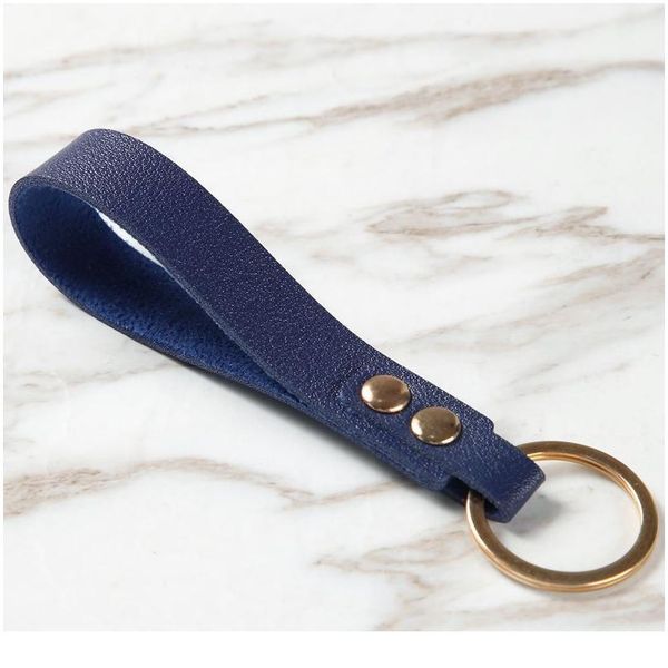 

pu leather keychain bag pendant creative cute female pu car keychains key rope anti-lost leather rope key chain jllaix