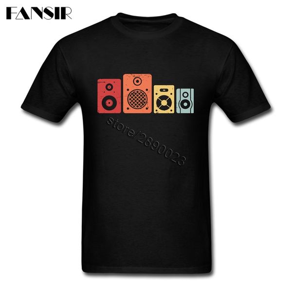 

men t-shirt retro vintage audiophile speakers short sleeved 100% cotton crew neck t shirt for boy camiseta sport hooded sweatshirt hoodie