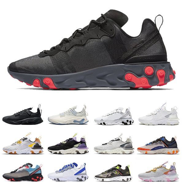 

fashion men react vision chaussures type n354 gore-tex element 55 87 running shoes triple black anthracite bred women trainer shoes