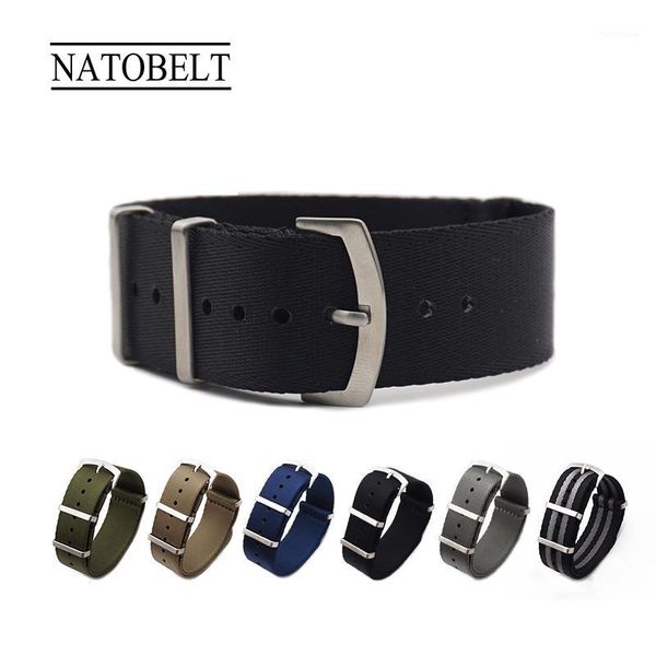 

new design bond black seatbelt nylon 20mm 22mm nato strap1, Black;brown