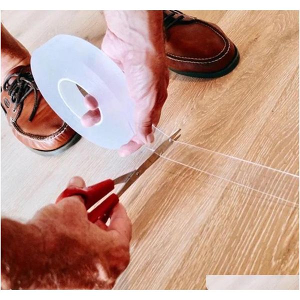 

transparent color double side removable gel nano (no packing box)pad grip tape & dou sqcmjt sports2010