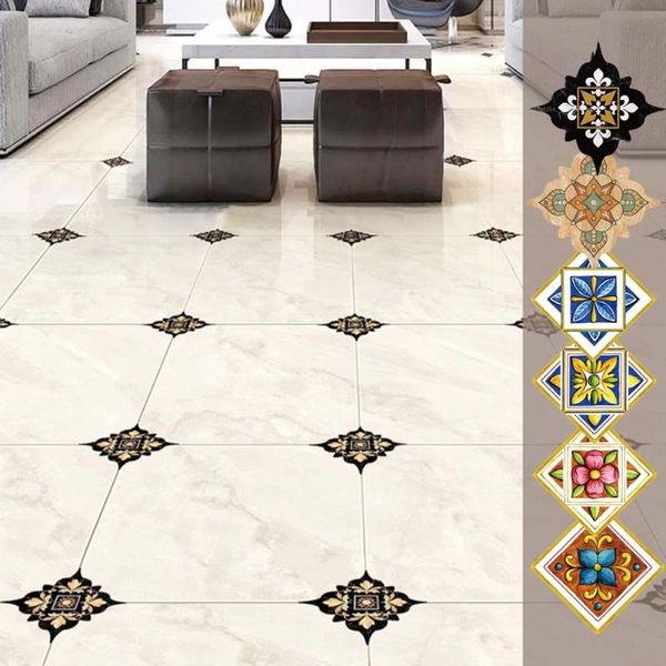 

15pc/21pc kitchen decorative sticker self adhesive pvc ceramic tile stickers waterproof wall sticker art diagonal floor stickers