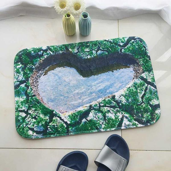 

bath mats 3d scenery printed floor mat flannel door living room bedroom kitchen feet pad anti slip bathroom toilet rug q1