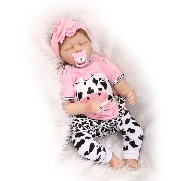 

npk 55cm bebes reborn doll lifelike soft silicone reborn baby dolls toys for girls birthday gift fashion baby dolls 1011