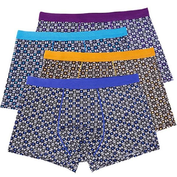 

4pcs/lot men underwear men's summer boxer shorts youth modal thin breathable ice silk boxer shorts ventilate four, Black;white