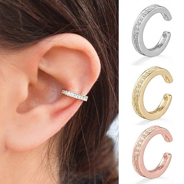 

Februaryfrost Brand 925 Sterling Silver Small Ear Cuff Clip on Earrings for Women Non Pierced Earrings Geometric C Shape Earcuff Wrap Earrin
