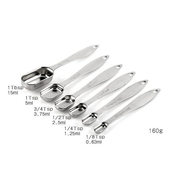 

stainless steel measuring spoons stackable set for dry and liquid ingredients cooking baking kitchen tools w jllnpu comb2010
