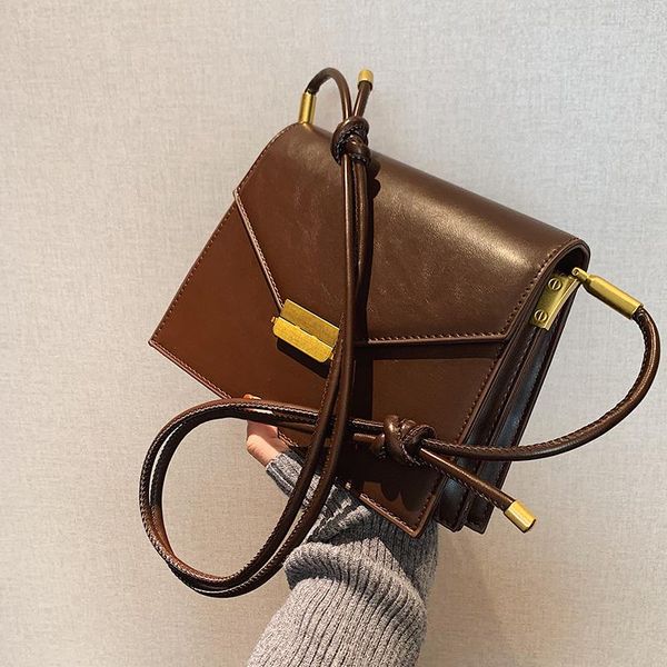 

shoulder bags vintage 2021 fashion female tote quality pu leather women designer handbag solid color messenger