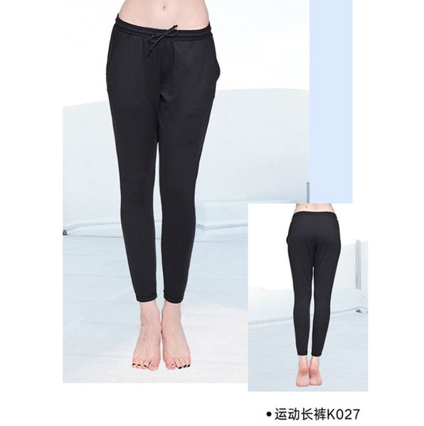 

high leisure sportswear waist women's slim running training fitness pants, Gray